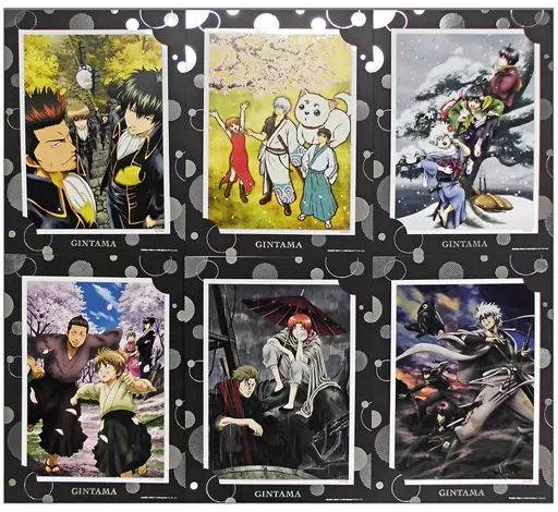 イラストポートレート　6枚セット　銀魂 THE FINAL 中古】紙製品 集合 イラストポートレート6枚セットB 「銀魂 THE FINAL