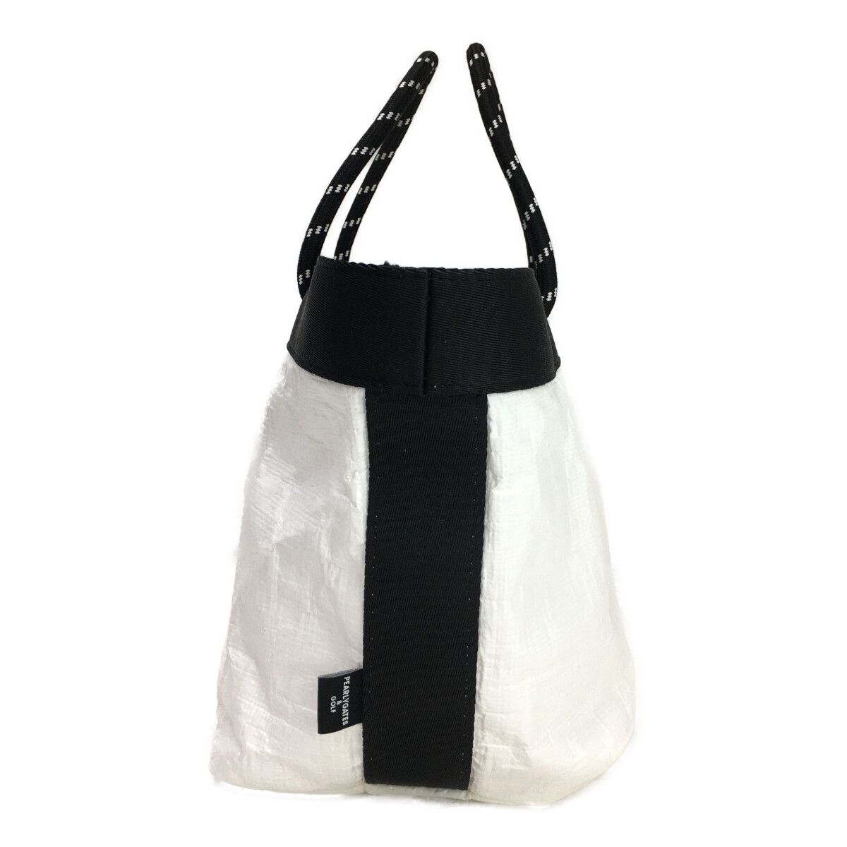 中古 パーリーゲイツ PEARLY GATES カートバッグ ホワイト 白×黒