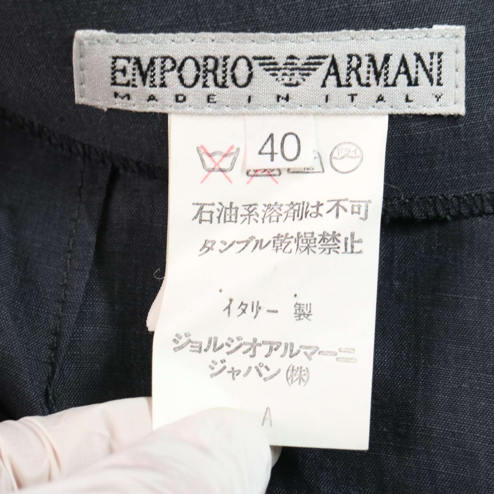 新品 イタリア製】 EMPORIO ARMANI エンポリオ アルマーニ 麻