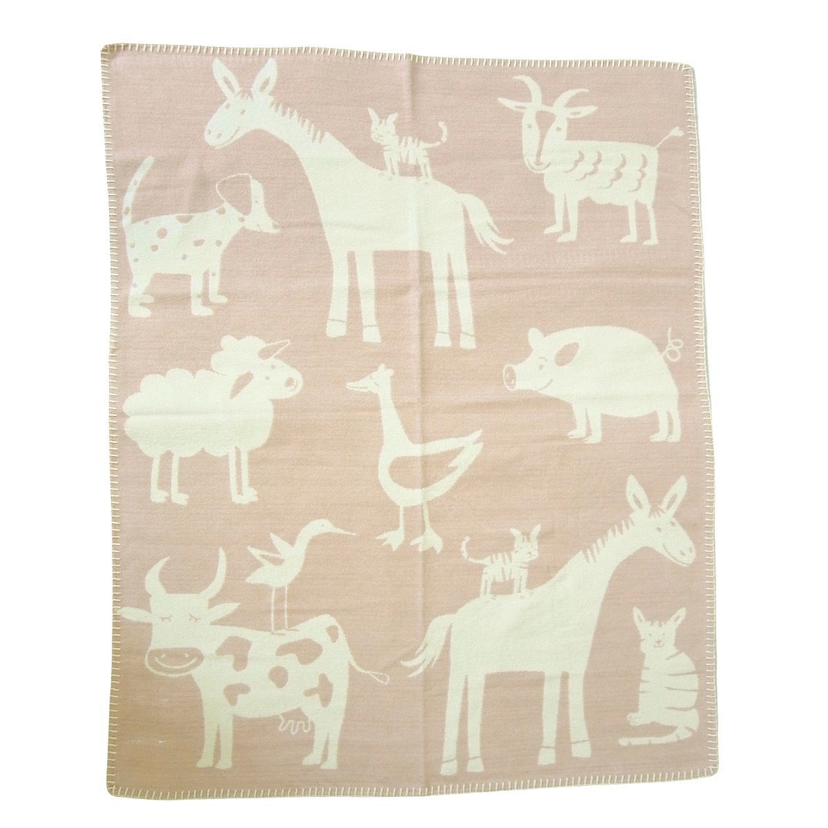 KLIPPAN  クリッパン ブランケット ひざ掛け 綿 ブラッシュオーガニックコットン farm ファーム ピンク 新品 70×90cm KP-317