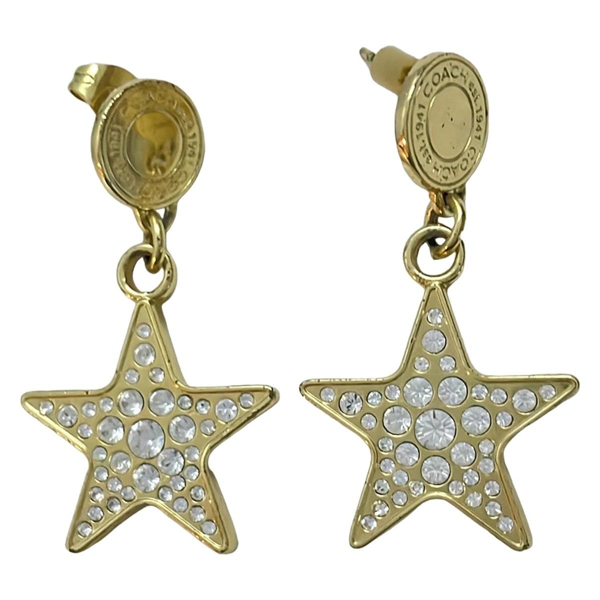 ★海外限定★【COACH】STAR CHM HGS LD99 ピアス COACH(コーチ) ピアス - ゴールド×クリア スター(星) - メルカリ