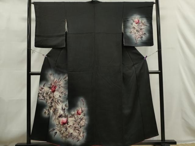 訪問着　手描き　草花文　暈し染め　正絹　逸品　身丈163　裄67 訪問着 手描き 草花文 暈し染め 正絹 逸品 身丈163 裄67 - メルカリ