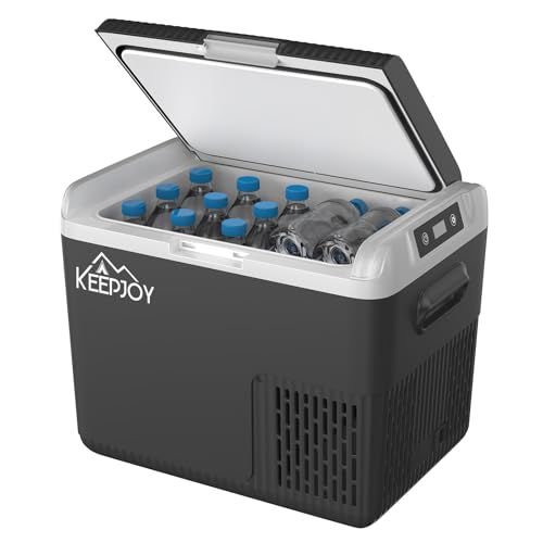 ポータブル冷蔵庫 18L 小型 車載冷蔵庫 KEEPJOY 急速冷凍 -20～20℃ 1室 冷蔵冷凍切替 AC|DC対応 省スペース 車中泊 キャンプ アウトドア 家庭用 軽量 9.6kg 35×31×44cm G18mp