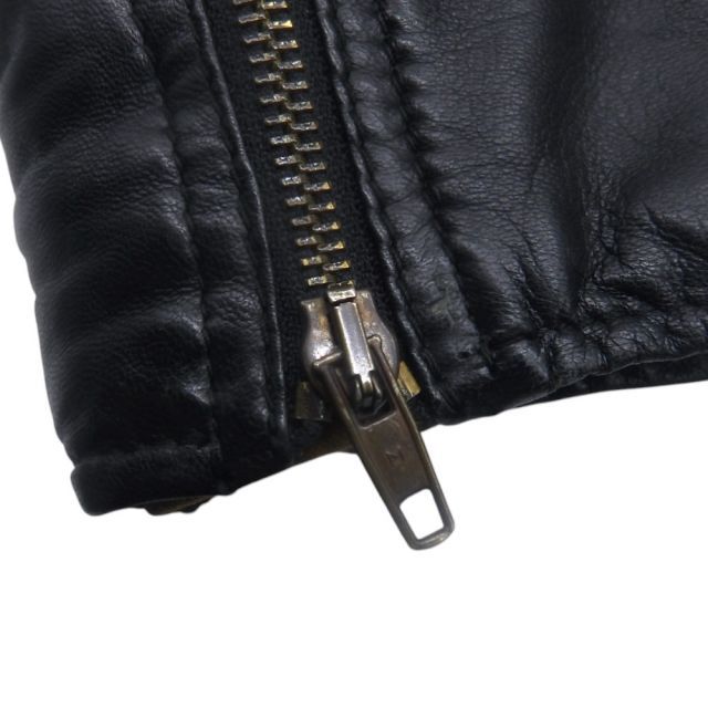 GIORGIO ARMANI 90s LEATHER FLIGHT JACKET BLACK サイズXL
