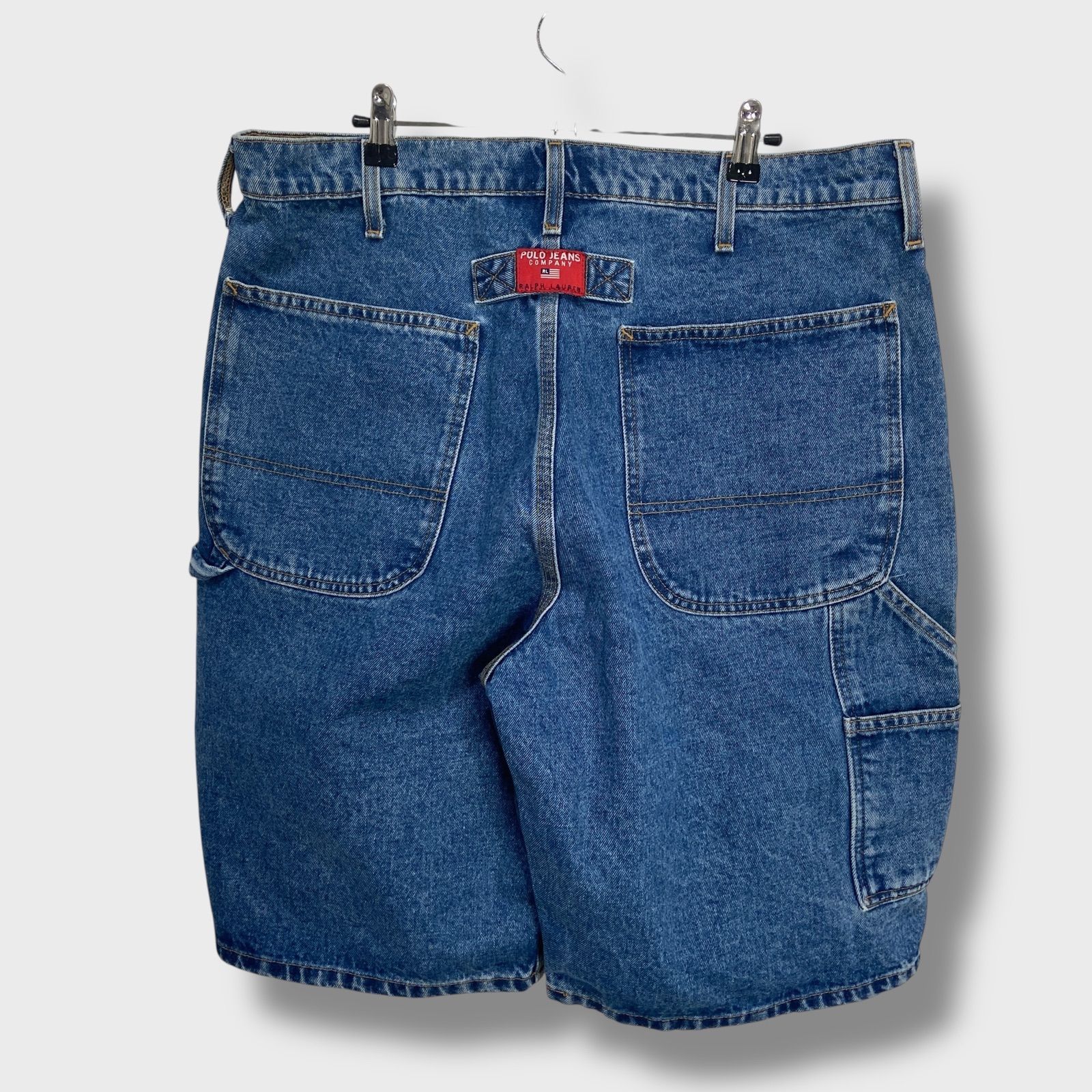POLO JEANS タイダイジーンズ　W32 RRL RALPH LAUREN DOUBLE KNEE DENIM PAINTER PANTS MEN INDIGO