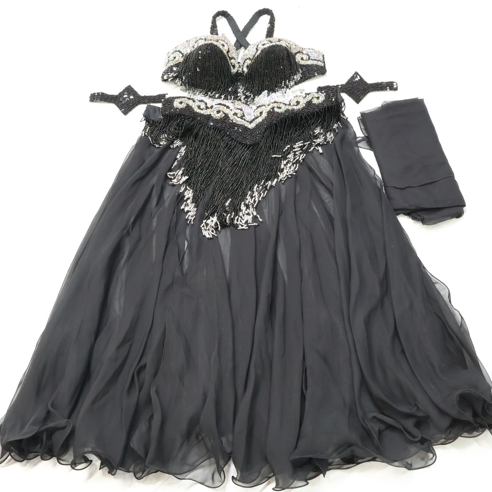 トルコ製 ベリーダンス用オリエンタル衣装】ブラック ISTANBUL DREAMS