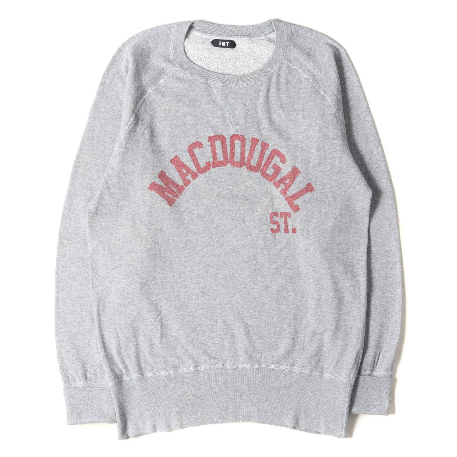 TMT ティーエムティー スウェット MACDOGALロゴ ライトウェイト クルーネック スウェットシャツ GAZE MINI FRENCH TERRY PULLOVER 17AW グレー L トップス トレーナー プルオーバー 【メンズ】