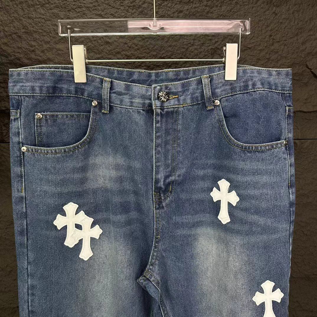 デニム パンツ クロスパッチ ブルー極美品