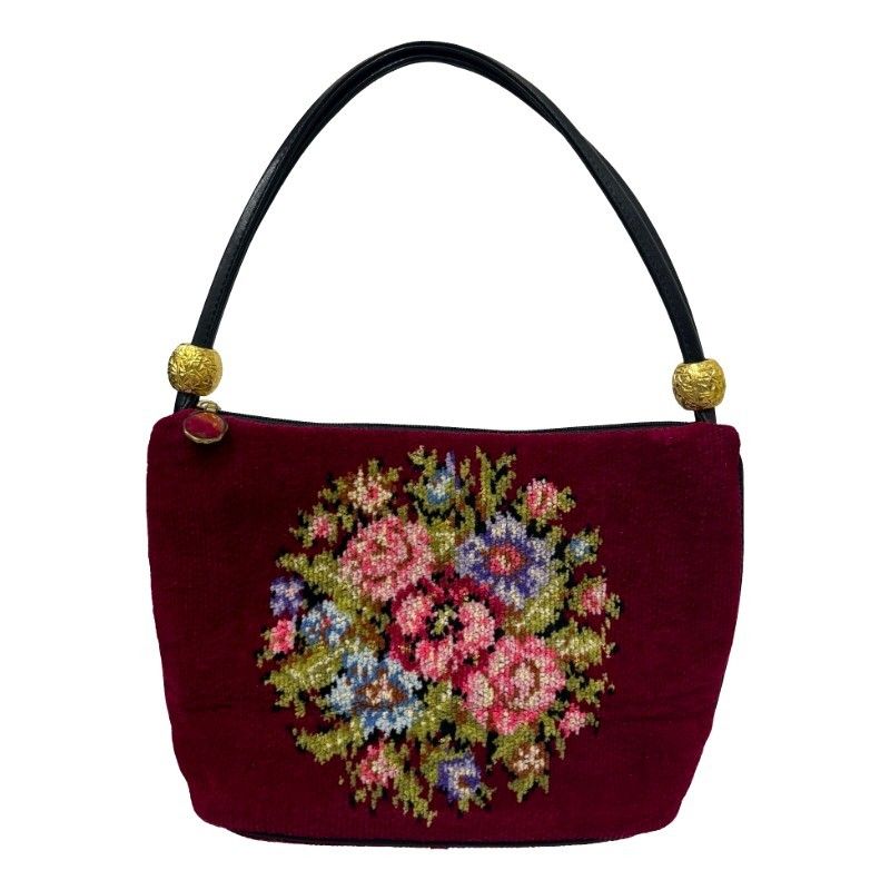 FEILER フェイラー花柄刺繍 ハンドバック - メルカリ