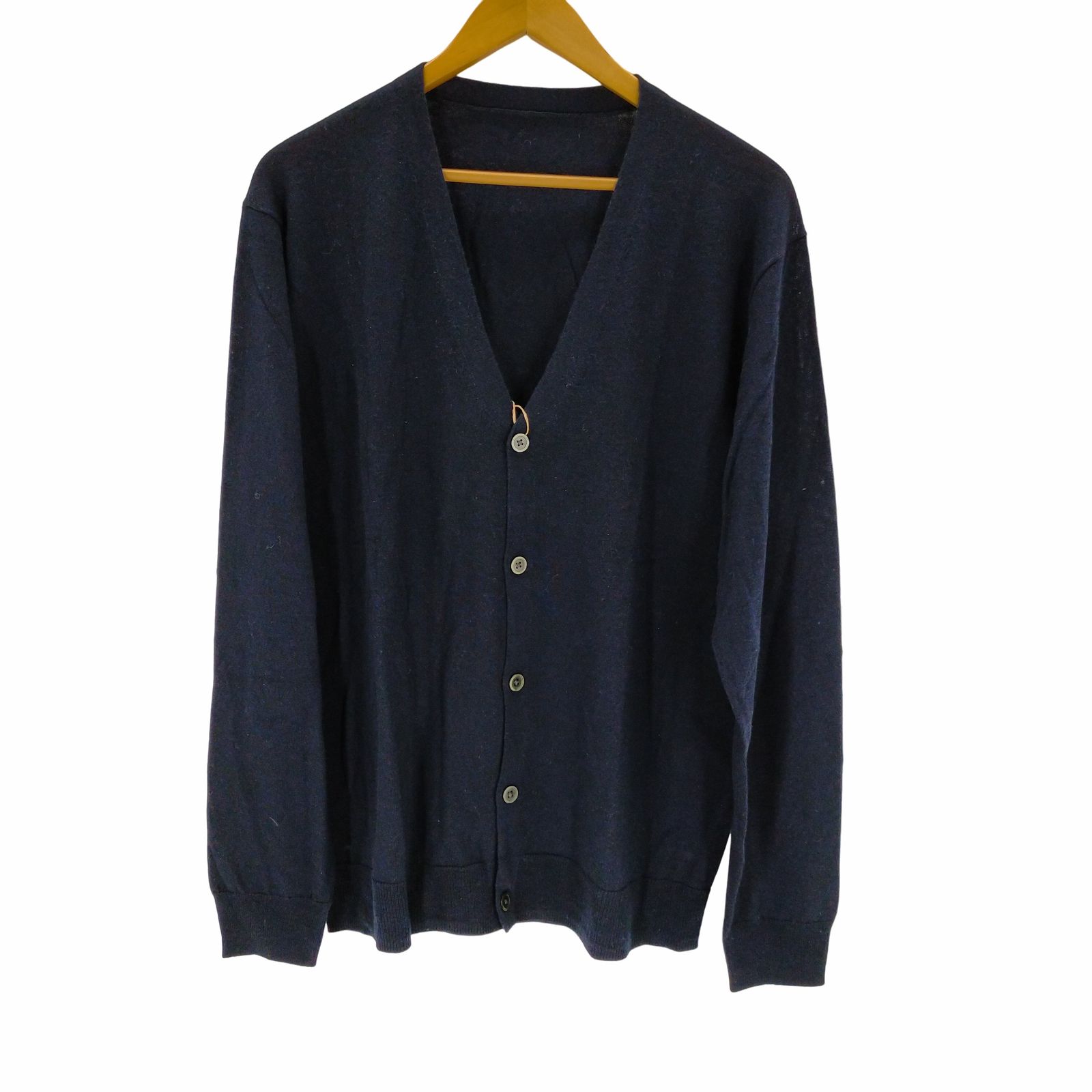 ムジラボ MUJI labo 洗える ウールハイゲージVネックカーディガン メンズ JPN：XL