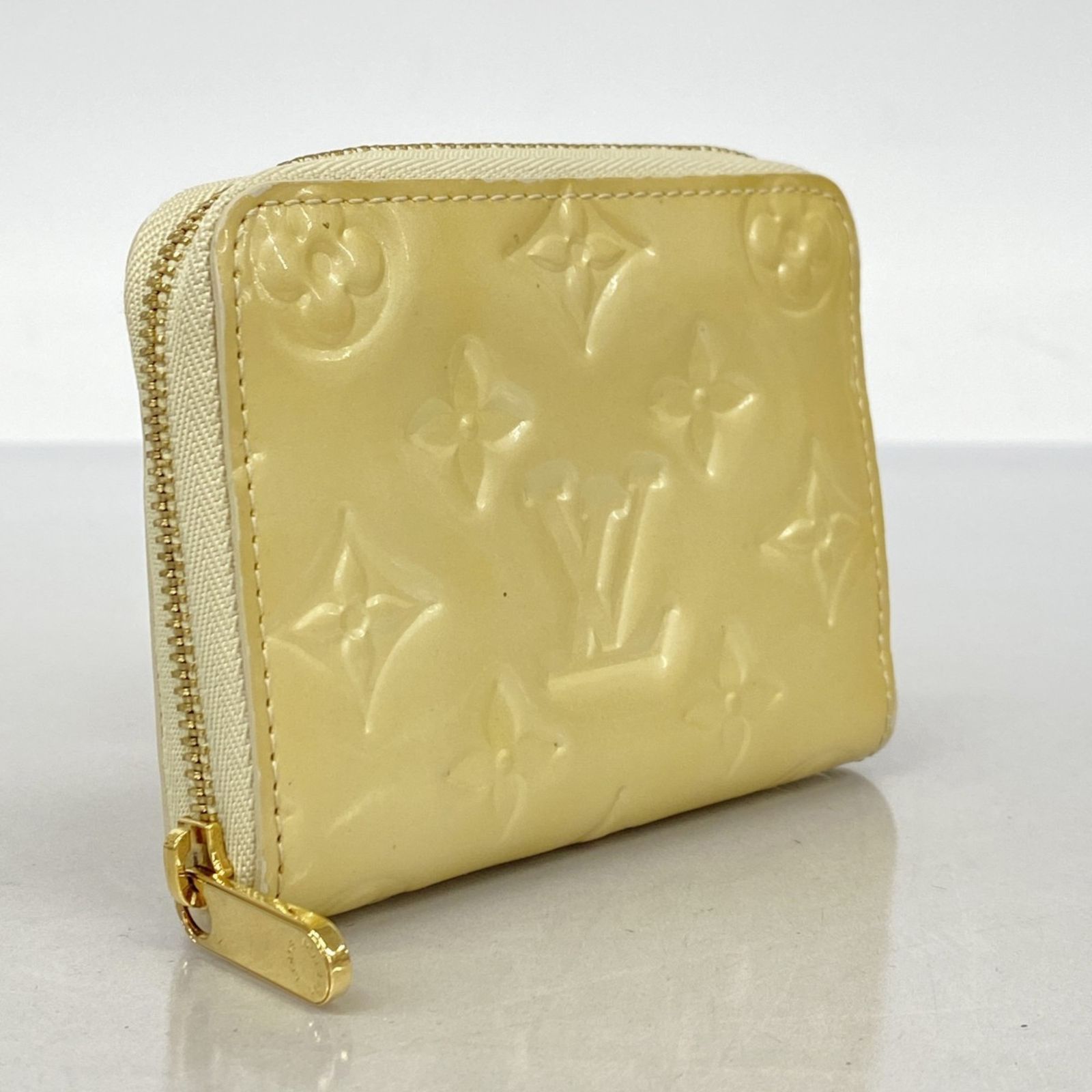 【微美品】LOUIS VUITTON ルイヴィトン　コインケース　ヴェルニ　黄色 微美品】LOUIS VUITTON ルイヴィトン コインケース ヴェルニ