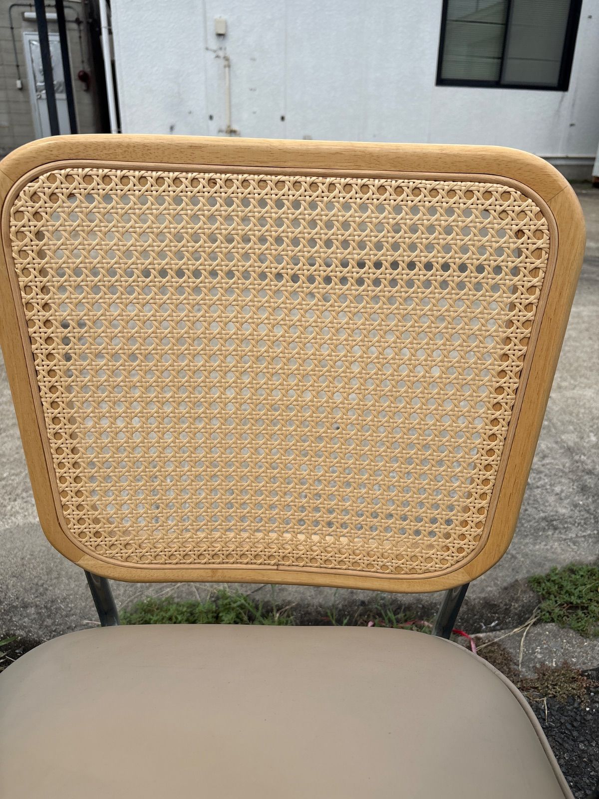 最新 ✨美品【LOWYA/ロウヤ/ラタン調デスクチェア】ベージュ