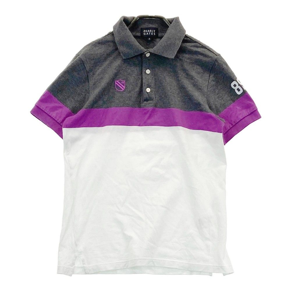 PEARLY GATES グレー ポロシャツ サイズ4 首元がラク！