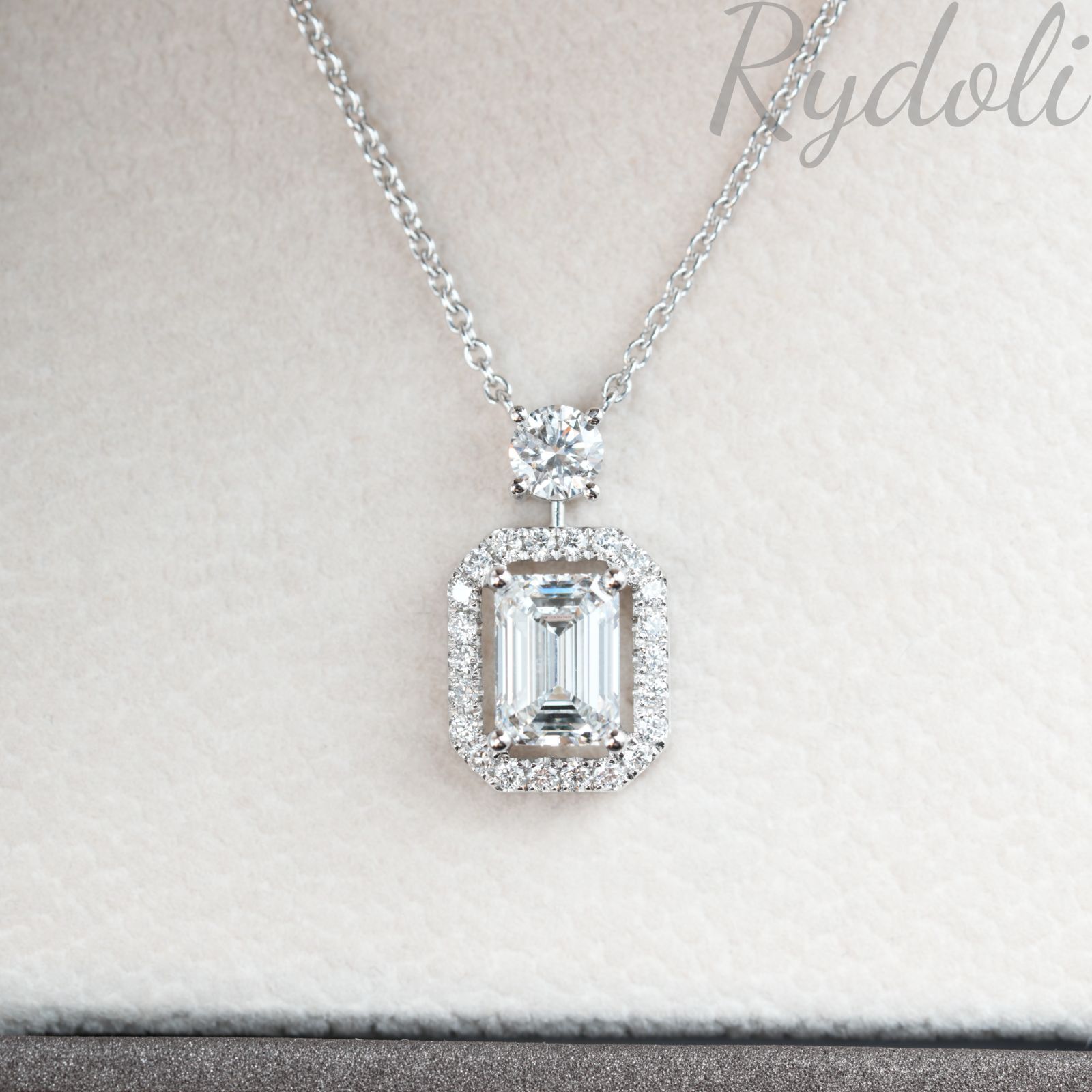 PT950 1.55ct E VVS2 オーダーメイドダイヤネックレス ラボグロウン  