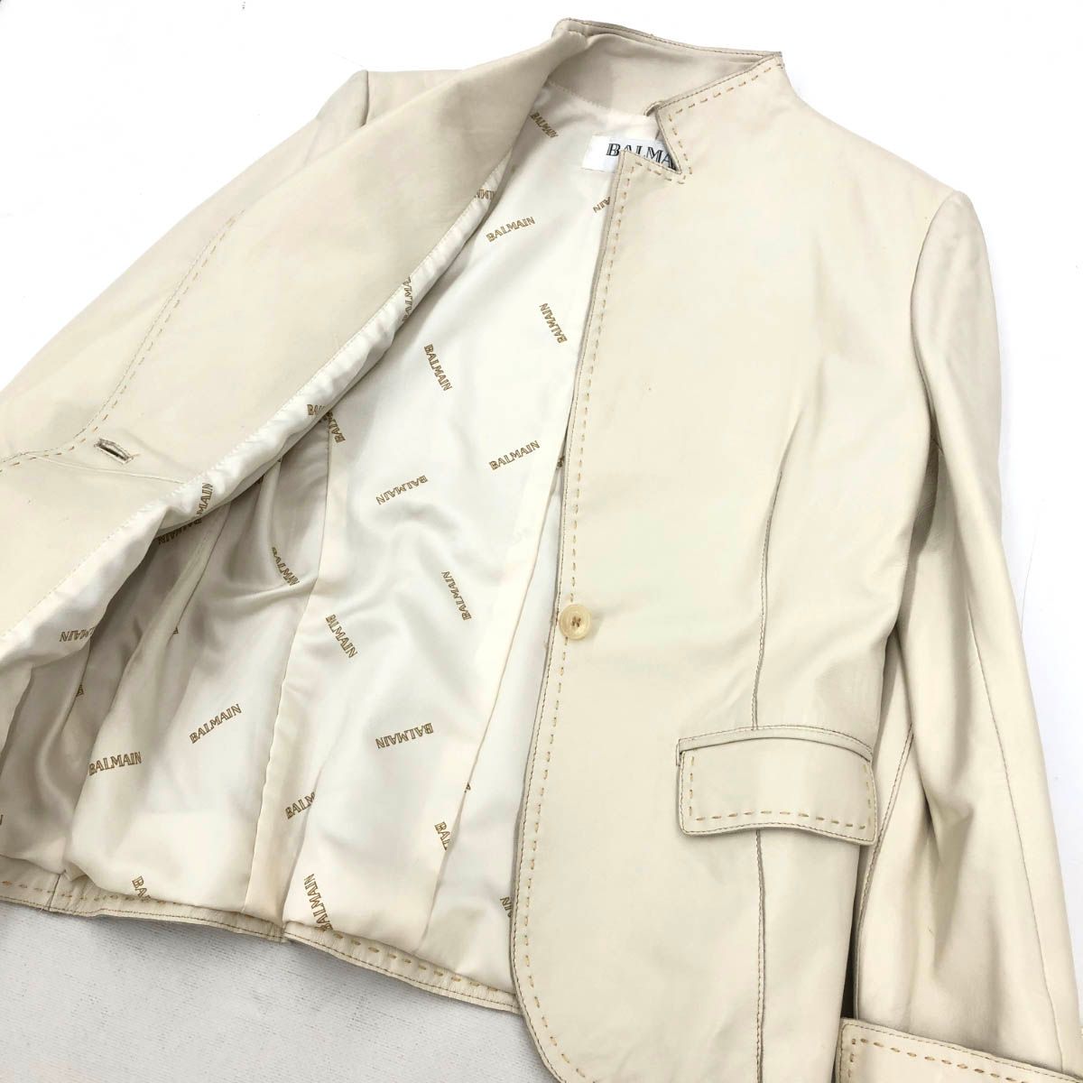 人気商品 BALMAN バルマン レザージャケット レディース sizeM BALMAIN - 新品 希少 BALMAIN×H&M ライダース ジャケット 羊皮