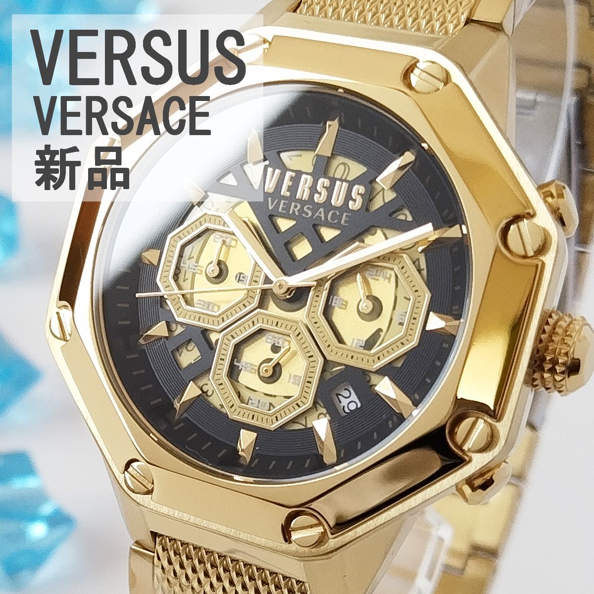 ヴェルサス ヴェルサーチ 腕時計 新品 メンズ クォーツ 腕時計 シルバー 黒Greatproduct