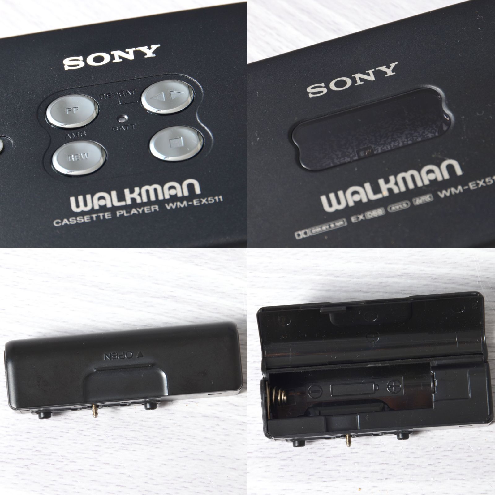 SONY WALKMAN WM-EX511 カセットウォークマン マットブラック ポーチ付 整備済 - メルカリ