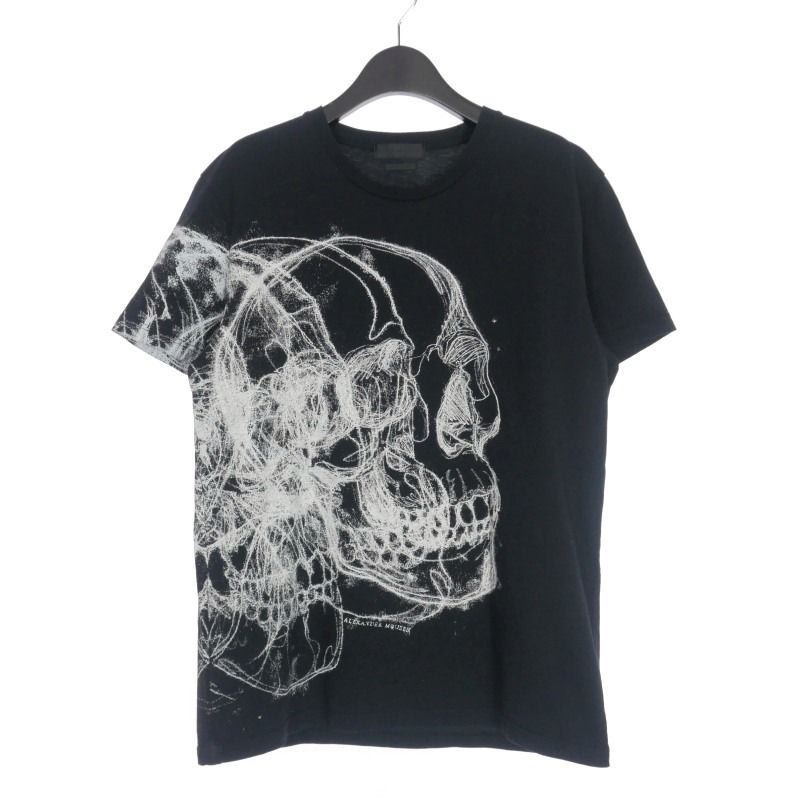 アレキサンダーマックイーン ALEXANDER MCQUEEN スカルプリントTシャツ カットソー ドクロ ロゴ M ブラック 黒 174981  QGZ53 国内正規 - メルカリ