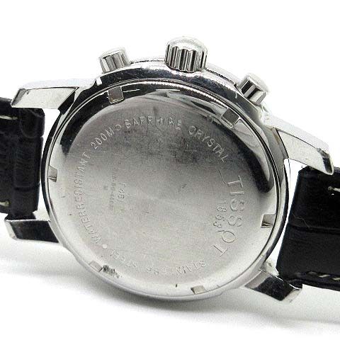 動作未確認 TISSOT ティソ クロノグラフ メンズ腕時計 黒文字盤 QZ 楽天市場】【ウォッチ】TISSOT ティソ クロノグラフ デイト