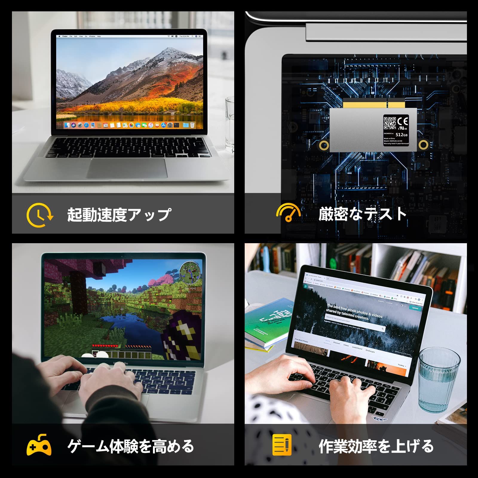 INDMEM 512GB NVMe PCIe内蔵SSD アップグレードキット 超高速書き読み 取り付けツール付き 対応モデル MacBook Pro 13インチ 2016 A1708 EMC 2978 2017 A1708 EMC 3164 CHRISTIANNAURATH_COM_BR