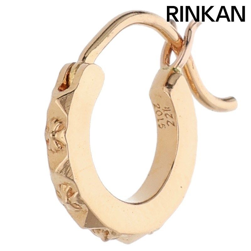 クロムハーツ 22K HOOP TFL SML ゴールドピアス メンズ