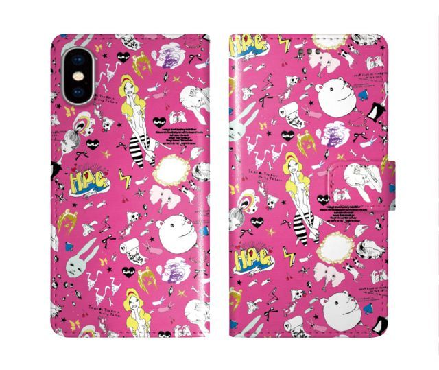 [iPhone14] iPhone15 ケース スカラー スマホケース 手帳型 iPhone16 ケース iPhone 16 15 14 13 SE 第3世代 第2世代 スマホカバー 全機種対応 手帳 ScoLar ファンキーポップアート 女の子 ショッキング