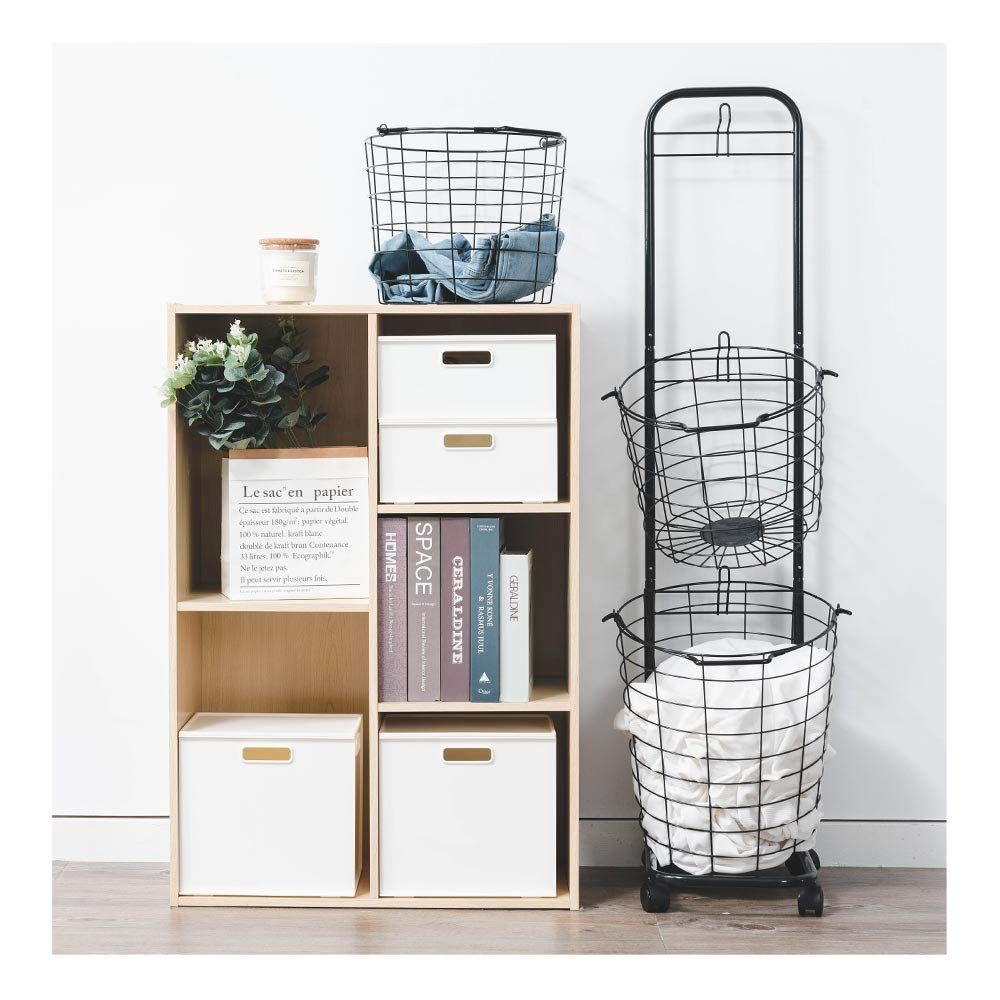 ekans(エカンズ)公式】角型ランドリーラック(棚3段タイプタイプ