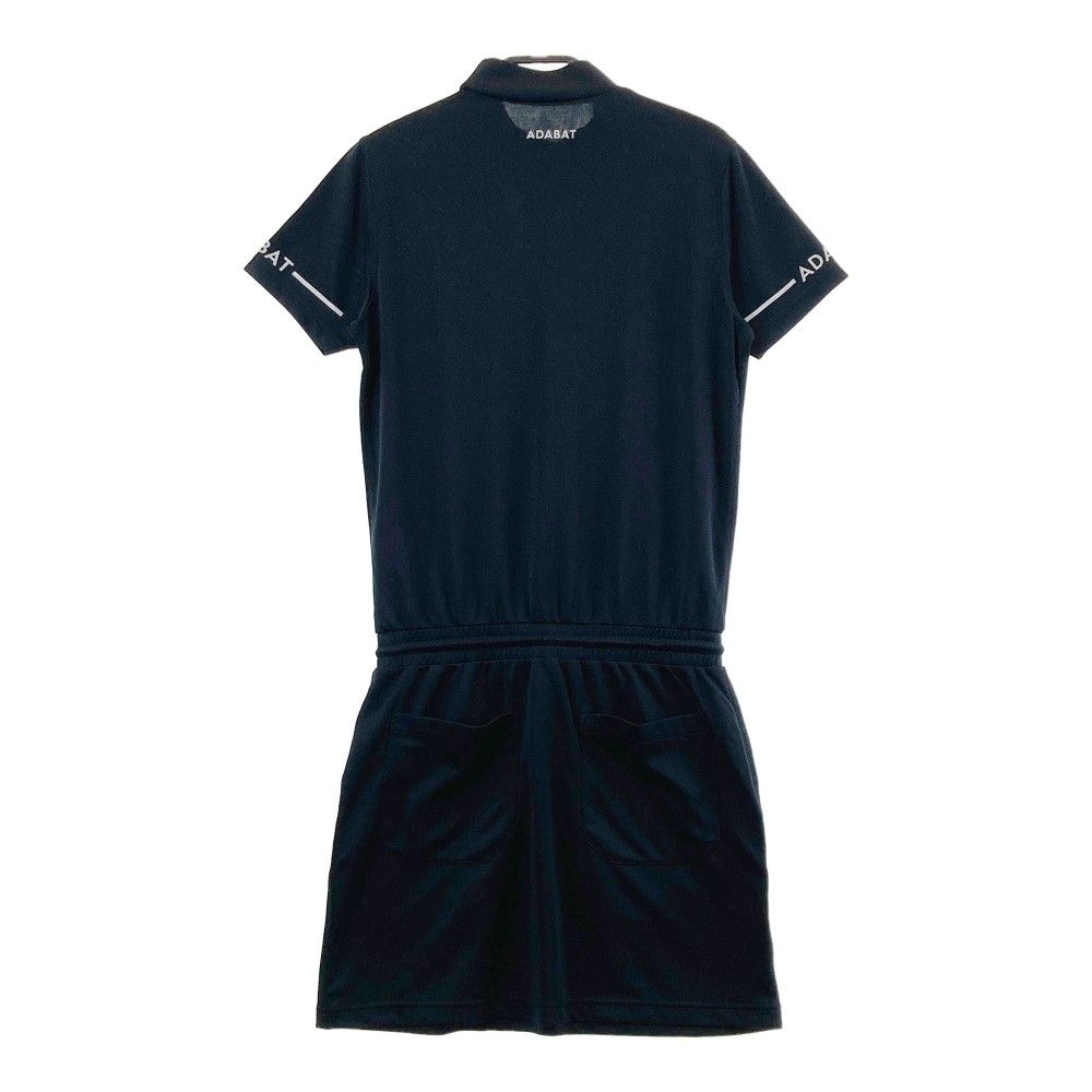 サイズ：36 ADABAT アダバット ハイネック 半袖ワンピース ブラック系
