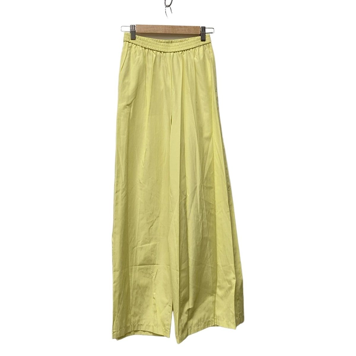 forte_forte フォルテフォルテ パンツ サイズ0 XS レディース ライトイエロー ウエストゴム ワイドパンツ