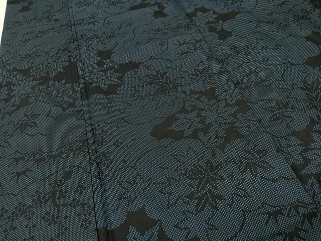 平和屋着物□本場大島紬 7マルキ 雲取り舞花文 正絹 逸品 CAAR3386xe  
