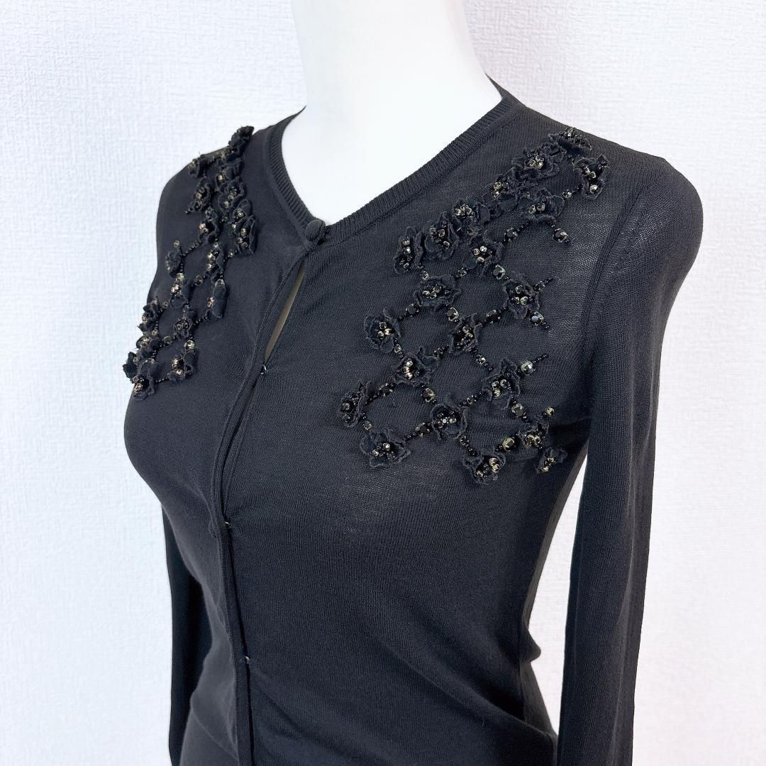  RED VALENTINO ビジュー長袖カーディガン USA XS 長袖 カーディガン ボレロ アンサンブル