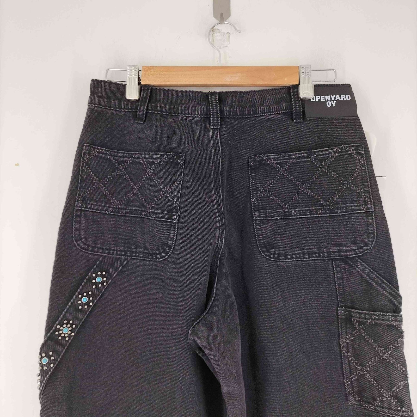 オーワイ OY TURQUOISE STUD CARPENTER PANTS メンズ JPN：0
