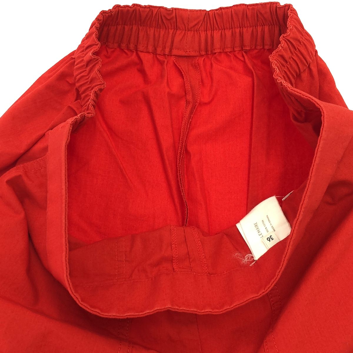 LEMAIRE ルメール コットンワイドイージーパンツ レッド 36 - メルカリ