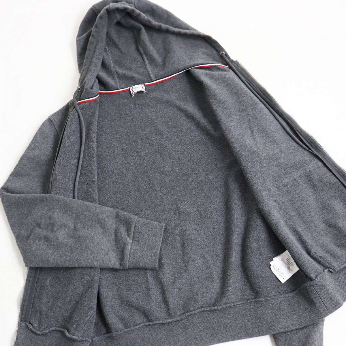 美品○モンクレール ガムブルー MAGLIA CARDIGAN ロゴワッペン ジップ