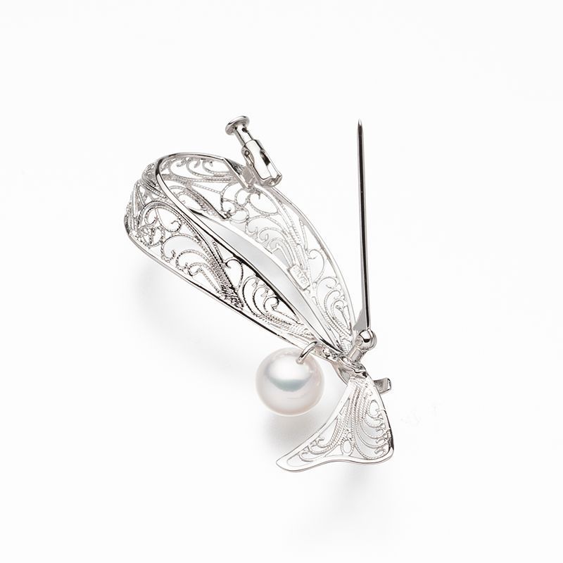 アコヤパールブローチ 8.0mm 真珠 パール 冠婚葬祭 ギフト