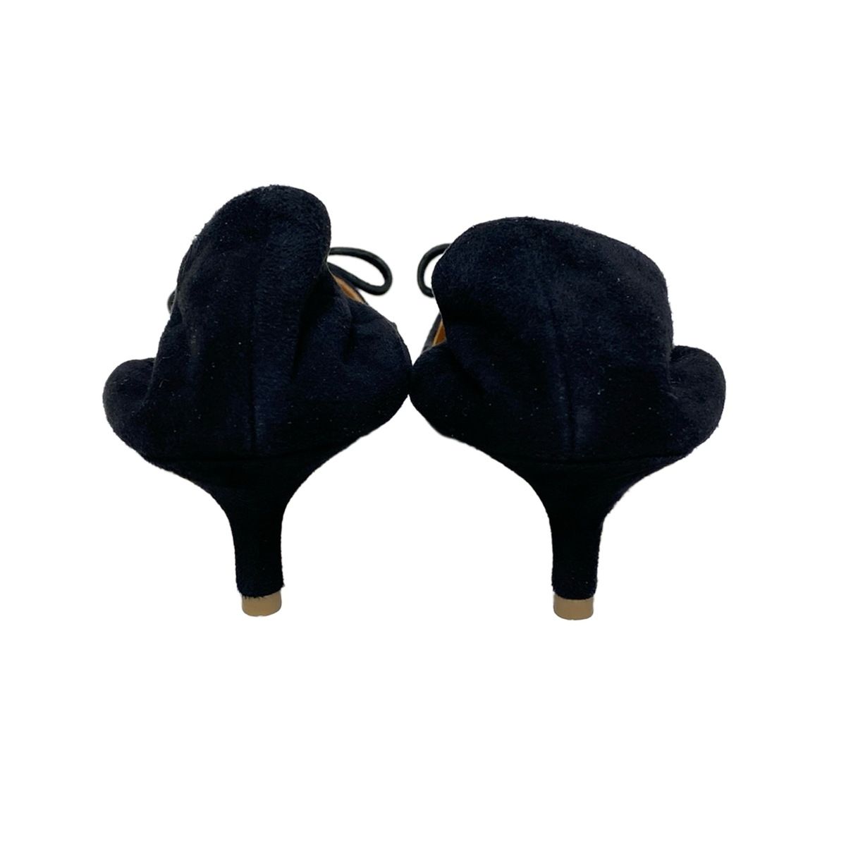 【美品】PIPPICHIC リボンパンプス 37 pippichic(ピッピシック) パンプス 37 1/2 レディース - 黒