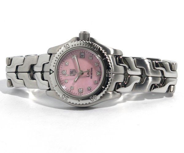 TAG HEUER LINK ピンク　タグホイヤー　リンク 新品)TAG HEUER タグ・ホイヤー リンク 32mm ピンクMOP WBC1317