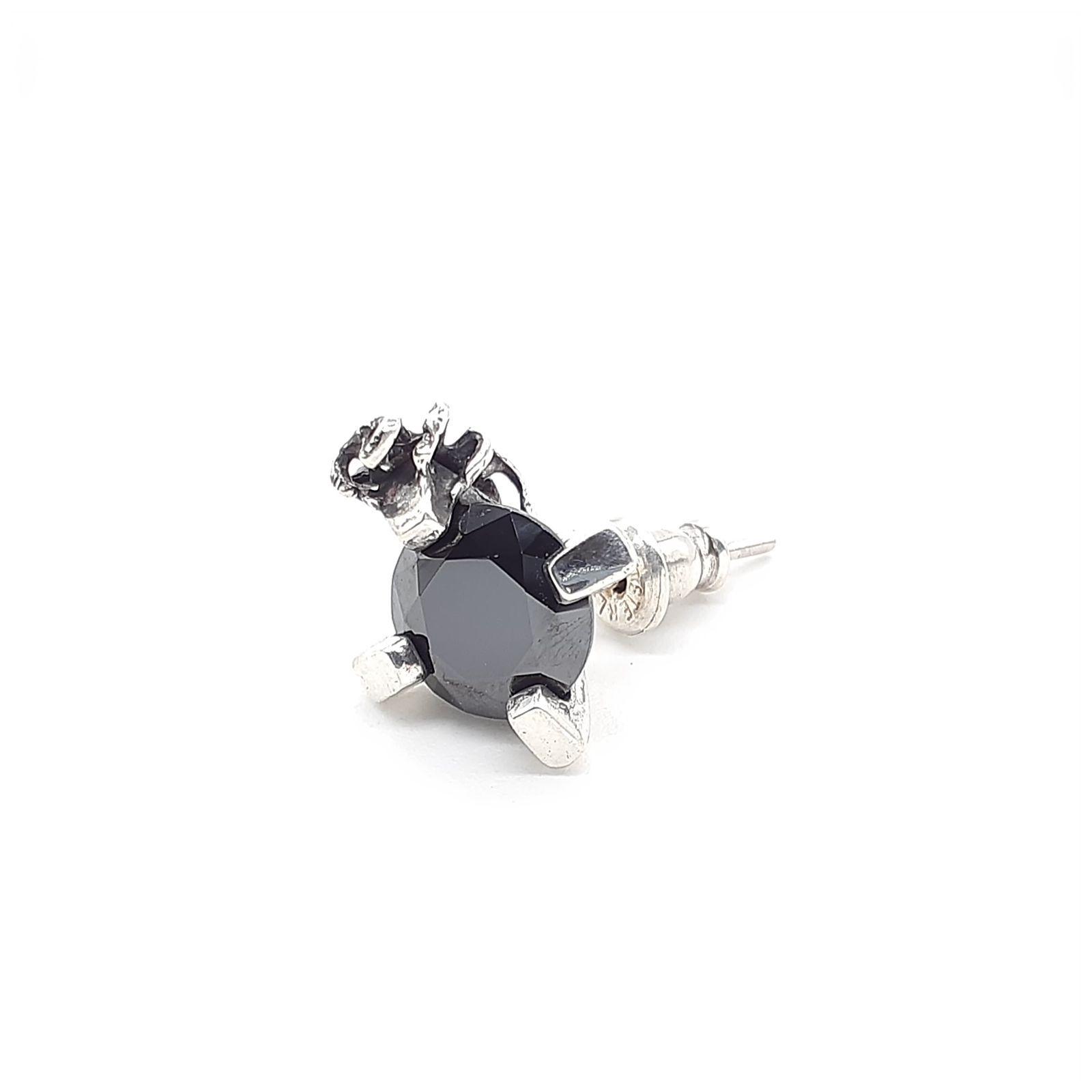 e.m. イーエム ピアス SILVER 925 シルバー ブラックジルコニア 蟻