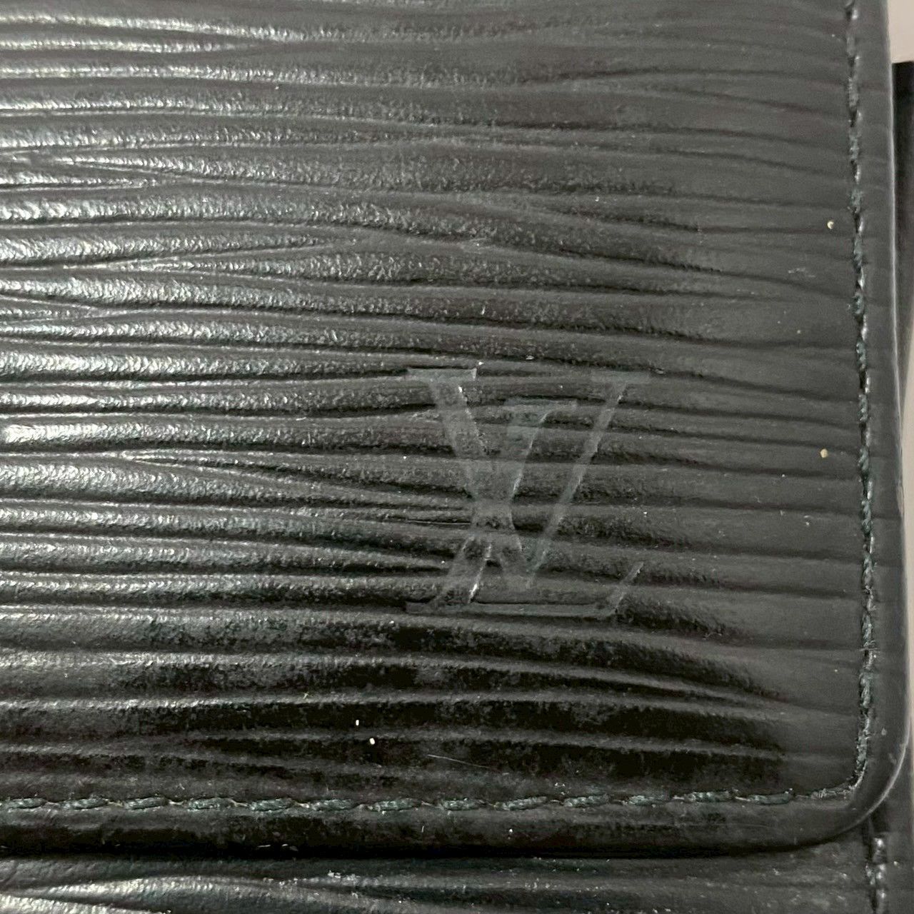 M【LOUIS VUITTON】ポシェット ポルト モネクレディ エピ ノワール 長