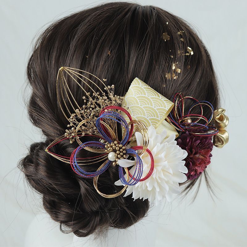 全新品】髪飾り ヘアアクセサリー 造花 ヘッドドレス 成人式