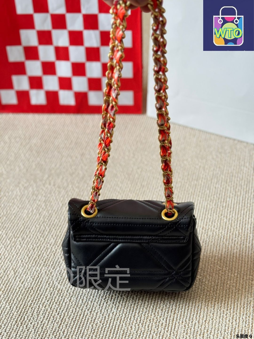 セ*ウ様 viviennewestwood チェーンバッグ PU GRAIN チェーン付きショルダーバッグS(ブラック)（レディース