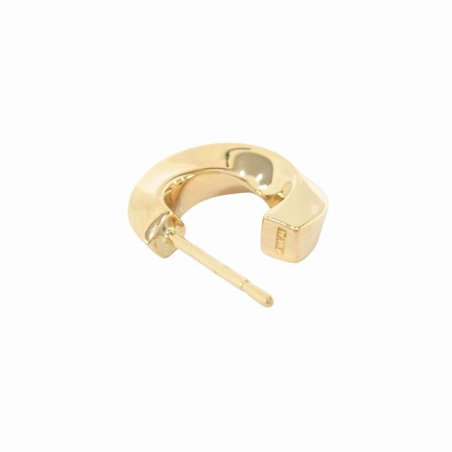 ティファニー ナイフ エッジ イエロー ゴールド フープ ピアス UM74 Tiffany & Co. - 希少 ティファニー ナイフエッジ ツイスト フープ