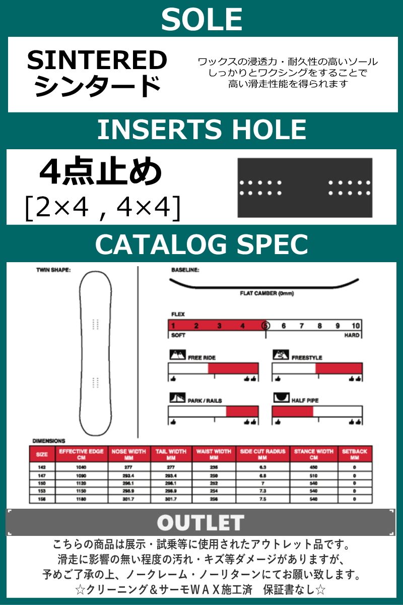 【新品未使用】SESSIONS AWESOME 147cm スノーボード ALLIAN 21-22 SESSIONS/セッションズ AWESOME メンズ