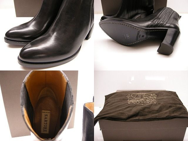 サイズ38■新品■SARTORE サイドゴアブーツ 黒 SR2627A■7-1 サイズ38 (24-24.5cm相当)□新品□サルトル SARTORE サイドゴア