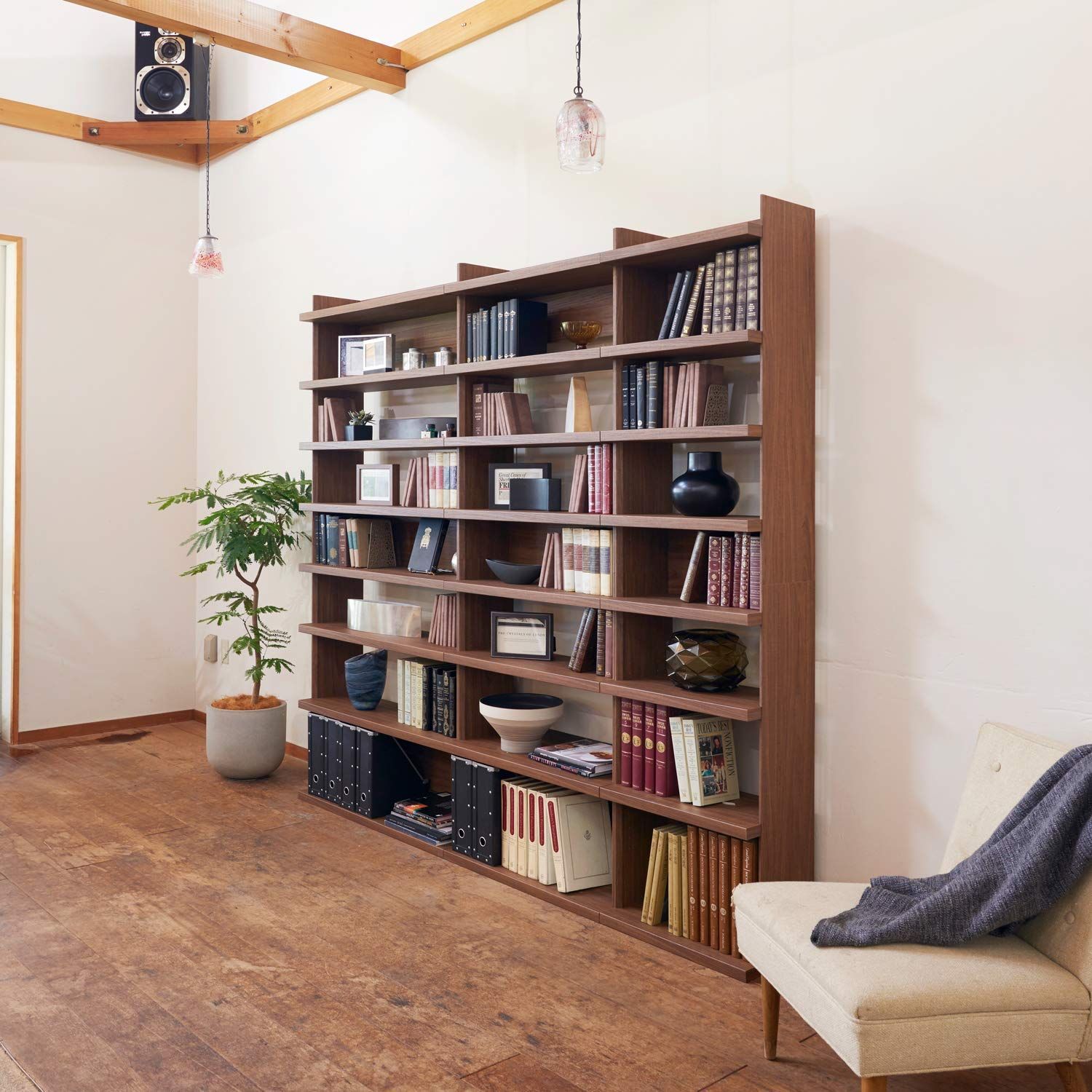 数量 幅50 高さ200 ダークブラウン 棚板耐荷重10kg 奥行29cm 本棚 TLF-2 飾り棚 シェルフ TLF-2050BR 厚い棚板が力強く存在感を放つ高さ2mの オープンラック トルフラット 白井産業 MARWIL-DEMENAGEMENTS_CH