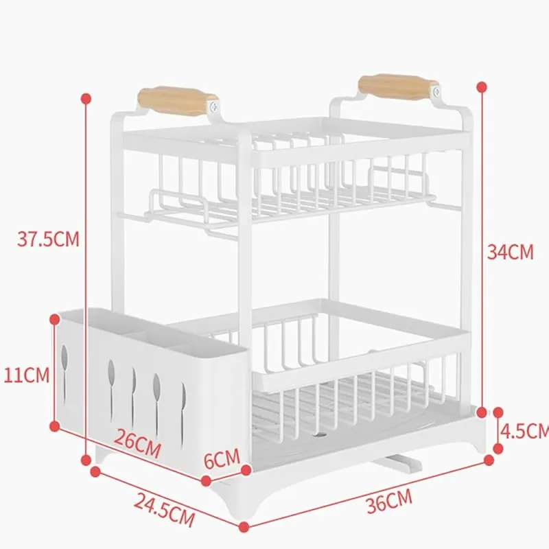 水切りラック 2段 ステンレス製 大容量 水切りかご 食器乾燥ラック 箸