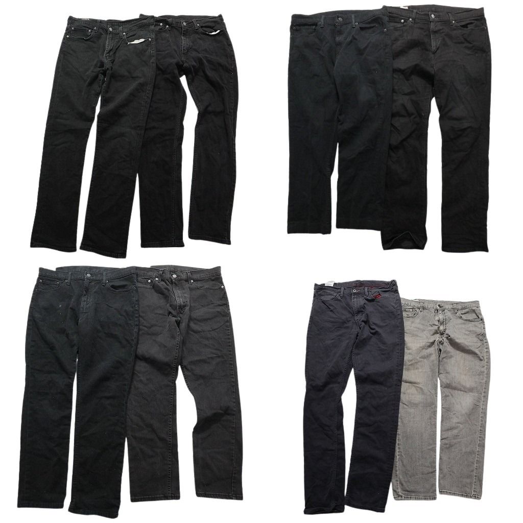 古着卸 リーバイス 511 デニム ブラックデニム パンツ 8枚セット メンズ 34 |36 アメカジ フェード 古着 NA3482