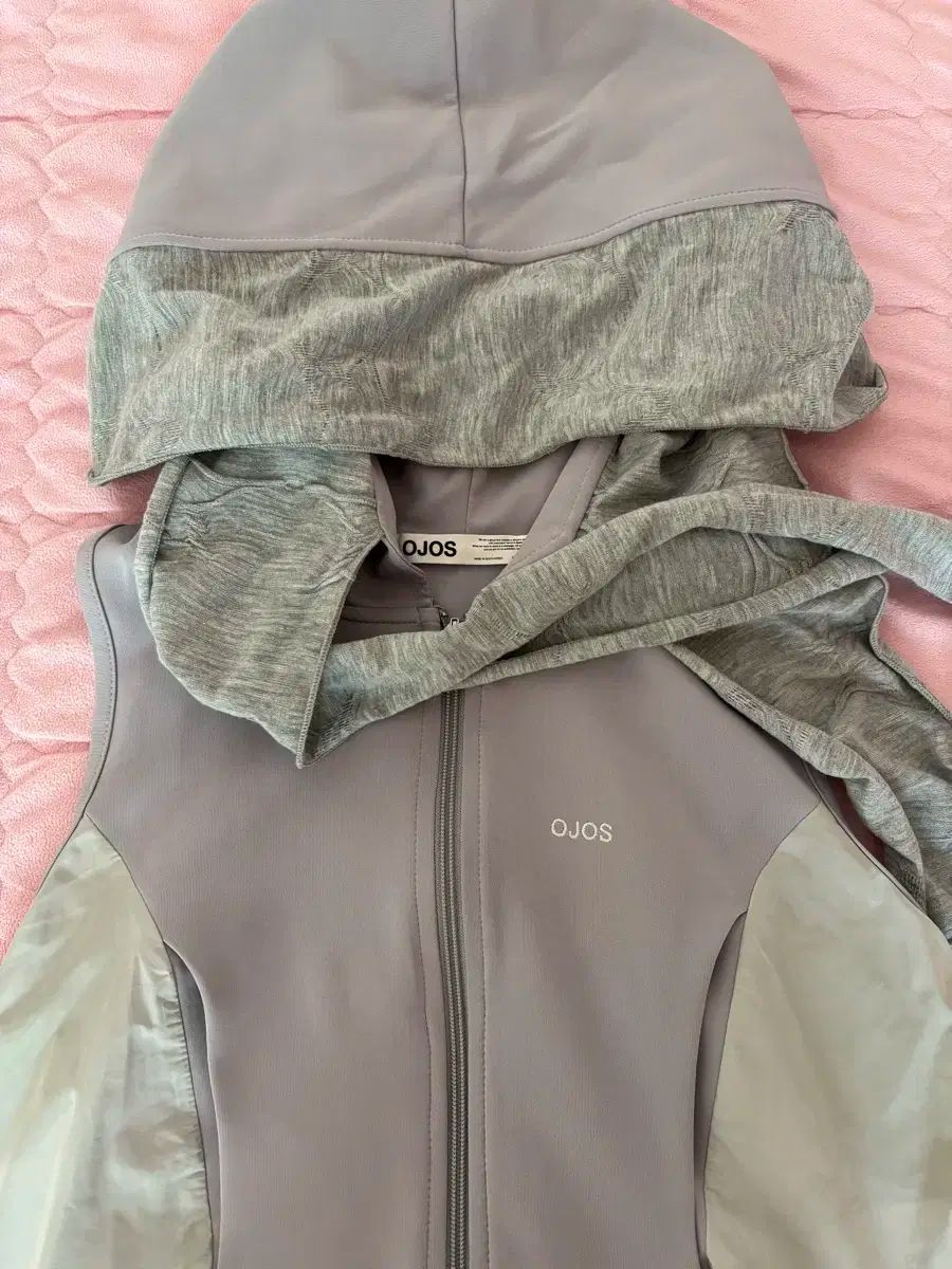 オホス マフラー ボクサー フーディー ジップアップ グレー