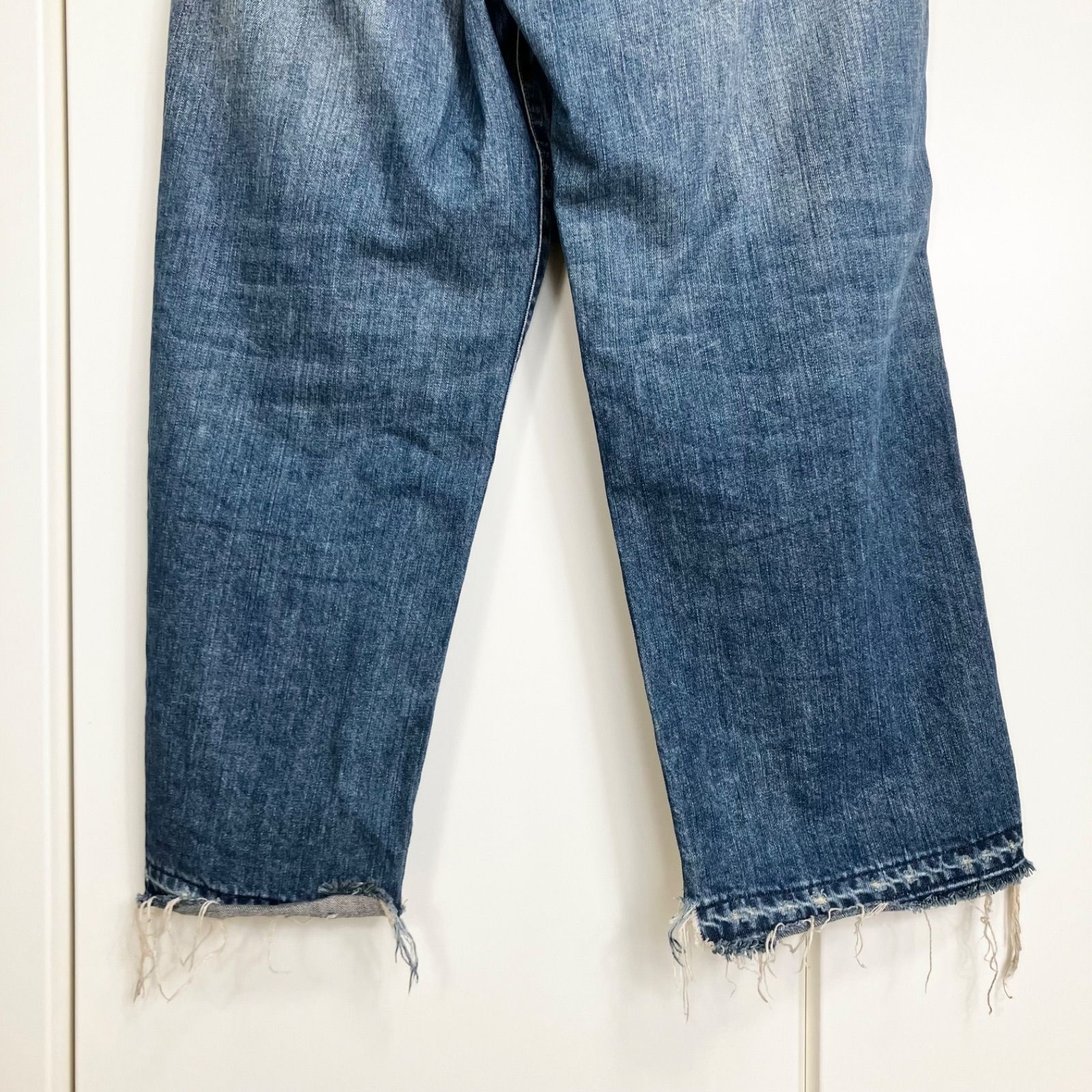 45R ライ麦デニムのクロスオーバーパンツ（重） デニムパンツ 34  