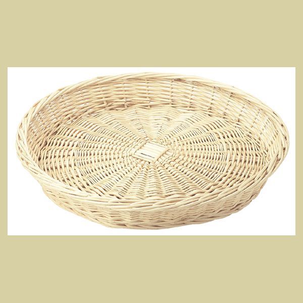 『柳』丸タイプトレー「50×8cm」　※アジアン，リーズナブル，和，かご，バスケット，天然素材，，籐，ケース，カントリー，まとめ買い，セット割引，定番，シンプル，リゾート，トレー